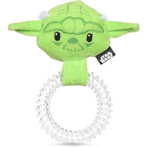 image:imageStar Wars for Pets YODA Puppy Teether  Dog Chew Toys Safe Teething Toy for Puppies FF19210Yoda Ring Teether Toy