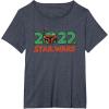 image:imageStar Wars Cartoon Boba Fett 2022 TShirtHeather Blue
