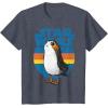 image:imageStar Wars Last Jedi Porg Retro Stripes Logo Graphic TShirt TShirtHeather Blue