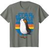 image:imageStar Wars Last Jedi Porg Retro Stripes Logo Graphic TShirt TShirtOlive Heather