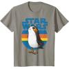 image:imageStar Wars Last Jedi Porg Retro Stripes Logo Graphic TShirt TShirtSlate Grey