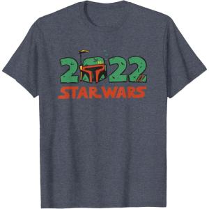 image:imageStar Wars Cartoon Boba Fett 2022 TShirtHeather Blue