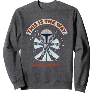 image:imageStar Wars The Mandalorian This Is The Way Galaxys Greetings SweatshirtDark Heather Grey