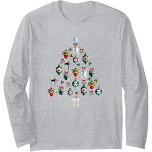 image:imageStar Wars Christmas Tree Ornaments Holiday Long Sleeve TShirtHeather Grey
