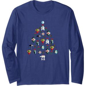 image:imageStar Wars Christmas Tree Ornaments Holiday Long Sleeve TShirtNavy Blue