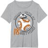 image:imageStar Wars BB8 Rollin Into My 18th Birthday Portrait TShirtHeather Grey