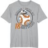 image:imageStar Wars BB8 Rollin Into My 18th Birthday Portrait TShirtHeather Grey