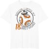 image:imageStar Wars BB8 Rollin Into My 18th Birthday Portrait TShirtWhite