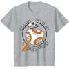 image:imageStar Wars BB8 Rollin Into My 2nd Birthday Portrait TShirtHeather Grey