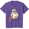 image:imageStar Wars BB8 Rollin Into My 3rd Birthday Portrait TShirtPurple Heather