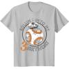 image:imageStar Wars BB8 Rollin Into My 3rd Birthday Portrait TShirtSilver Grey