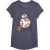 image:imageStar Wars BB8 Rollin Into My 4th Birthday Portrait TShirtHeather Blue