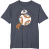 image:imageStar Wars BB8 Rollin Into My 4th Birthday Portrait TShirtHeather Blue