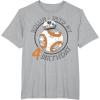 image:imageStar Wars BB8 Rollin Into My 4th Birthday Portrait TShirtHeather Grey