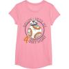 image:imageStar Wars BB8 Rollin Into My 4th Birthday Portrait TShirtPink