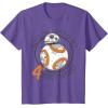 image:imageStar Wars BB8 Rollin Into My 4th Birthday Portrait TShirtPurple Heather