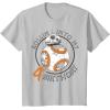 image:imageStar Wars BB8 Rollin Into My 4th Birthday Portrait TShirtSilver Grey