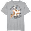 image:imageStar Wars BB8 Rollin Into My 7th Birthday Portrait TShirtHeather Grey