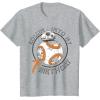 image:imageStar Wars BB8 Rollin Into My 7th Birthday Portrait TShirtHeather Grey