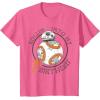 image:imageStar Wars BB8 Rollin Into My 7th Birthday Portrait TShirtPink Heather
