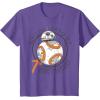image:imageStar Wars BB8 Rollin Into My 7th Birthday Portrait TShirtPurple Heather