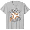 image:imageStar Wars BB8 Rollin Into My 7th Birthday Portrait TShirtSilver Grey