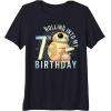 image:imageStar Wars BB8 amp DO Rolling Into My 7th Birthday Premium Triblend TShirtNavy Blue