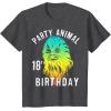 image:imageStar Wars Chewie Party Animal 18th Birthday Color Portrait TShirtDark Heather Grey
