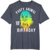 image:imageStar Wars Chewie Party Animal 18th Birthday Color Portrait TShirtHeather Blue