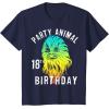 image:imageStar Wars Chewie Party Animal 18th Birthday Color Portrait TShirtNavy Blue