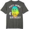 image:imageStar Wars Chewie Party Animal 4th Birthday Colorful Portrait TShirtAsphalt Grey