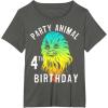 image:imageStar Wars Chewie Party Animal 4th Birthday Colorful Portrait TShirtAsphalt Grey