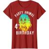 image:imageStar Wars Chewie Party Animal 4th Birthday Colorful Portrait TShirtCranberry Red