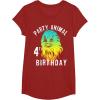 image:imageStar Wars Chewie Party Animal 4th Birthday Colorful Portrait TShirtCranberry Red