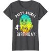 image:imageStar Wars Chewie Party Animal 4th Birthday Colorful Portrait TShirtDark Heather Grey