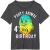 image:imageStar Wars Chewie Party Animal 4th Birthday Colorful Portrait TShirtDark Heather Grey