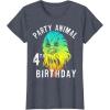 image:imageStar Wars Chewie Party Animal 4th Birthday Colorful Portrait TShirtHeather Blue