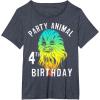 image:imageStar Wars Chewie Party Animal 4th Birthday Colorful Portrait TShirtHeather Blue