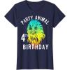 image:imageStar Wars Chewie Party Animal 4th Birthday Colorful Portrait TShirtNavy Blue