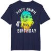 image:imageStar Wars Chewie Party Animal 4th Birthday Colorful Portrait TShirtNavy Blue