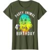 image:imageStar Wars Chewie Party Animal 4th Birthday Colorful Portrait TShirtOlive Green