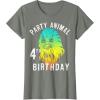 image:imageStar Wars Chewie Party Animal 4th Birthday Colorful Portrait TShirtOlive Heather