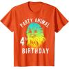 image:imageStar Wars Chewie Party Animal 4th Birthday Colorful Portrait TShirtOrange