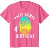 image:imageStar Wars Chewie Party Animal 4th Birthday Colorful Portrait TShirtPink Heather