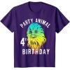 image:imageStar Wars Chewie Party Animal 4th Birthday Colorful Portrait TShirtPurple