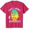 image:imageStar Wars Chewie Party Animal 4th Birthday Colorful Portrait TShirtRed Heather
