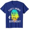 image:imageStar Wars Chewie Party Animal 4th Birthday Colorful Portrait TShirtRoyal Blue