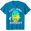 image:imageStar Wars Chewie Party Animal 4th Birthday Colorful Portrait TShirtSapphire Blue