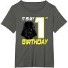 image:imageStar Wars Darth Vader 1st Birthday TShirt TShirtAsphalt Grey