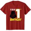 image:imageStar Wars Darth Vader 1st Birthday TShirt TShirtCranberry Red
